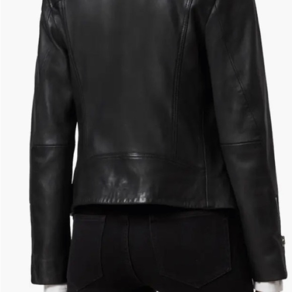 All Saints Black Leather Jacket - Picture 4 of 9